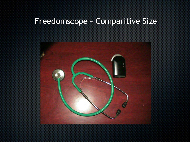 Freedomscope in Comparison to Bulkier Stethoscope